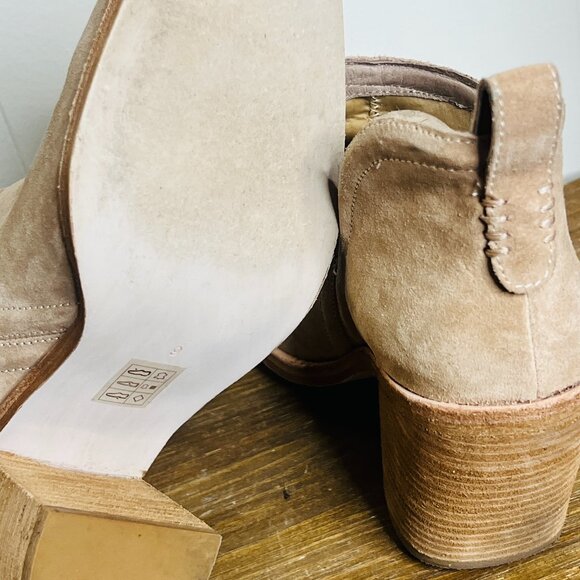 Jeffrey Campbell Rosee Beige Suede Booties Women's 9 Fall Leather Western Boho - Picture 7 of 7